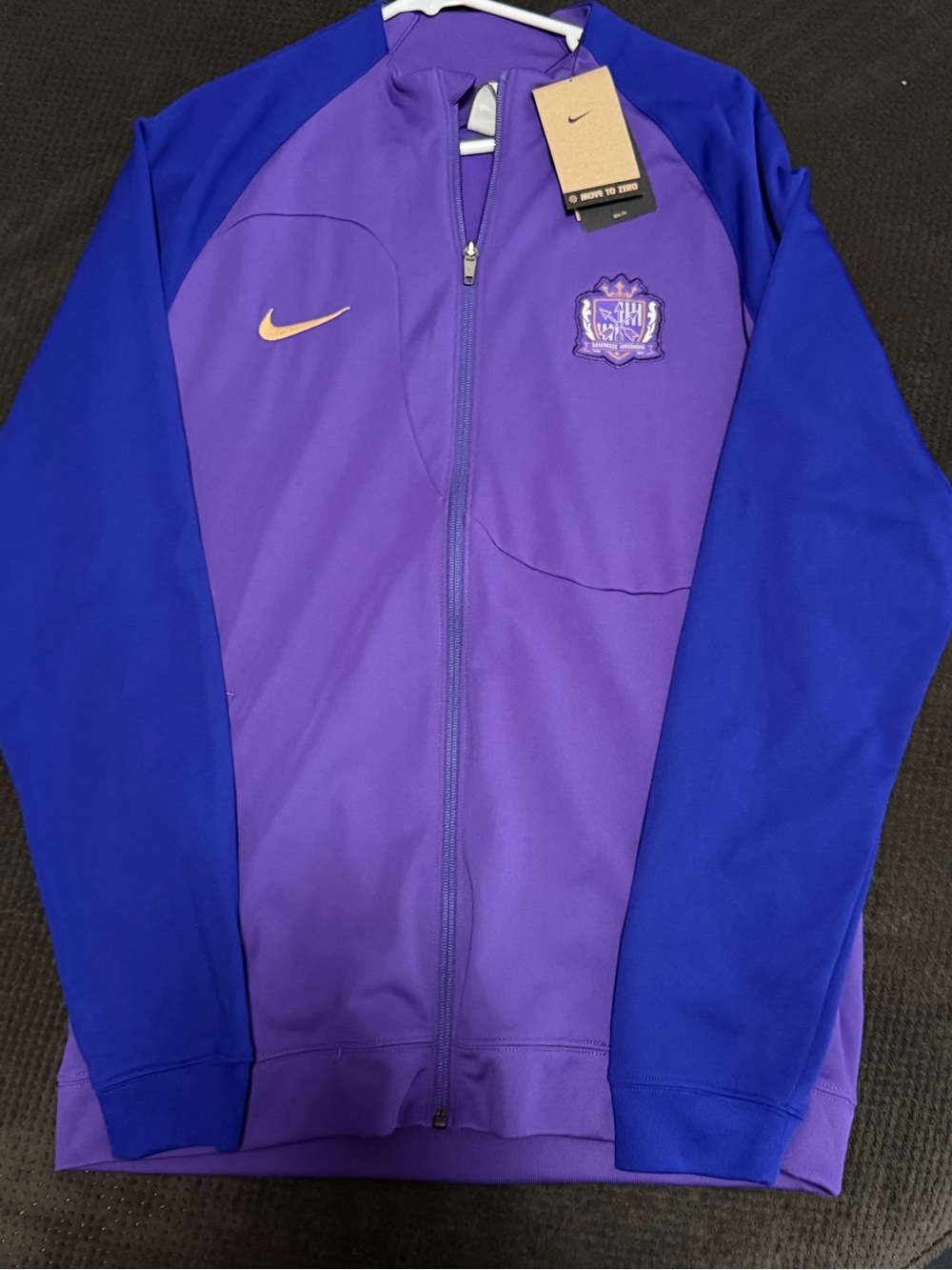 Nike Purple Sanfrecce Hiroshima Jacket with Gold and White Crest